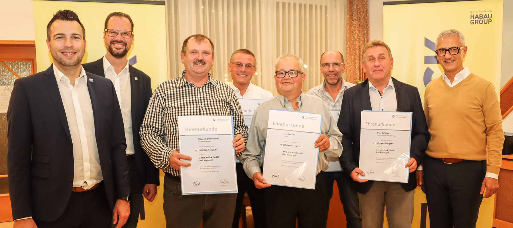 SCHiCK Unternehmensgruppe dankt langjährigen Mitarbeiter:innen