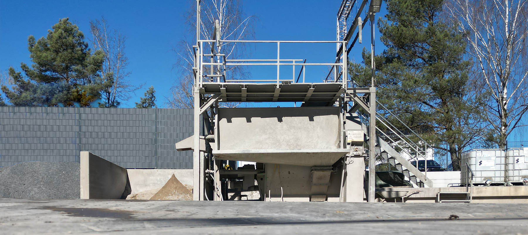 Restbeton- und Prozesswasseraufbereitung.
